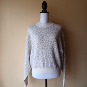 Abercrombie & Fitch Leopard Print Sweatshirt Size M Soft Muted Color Way